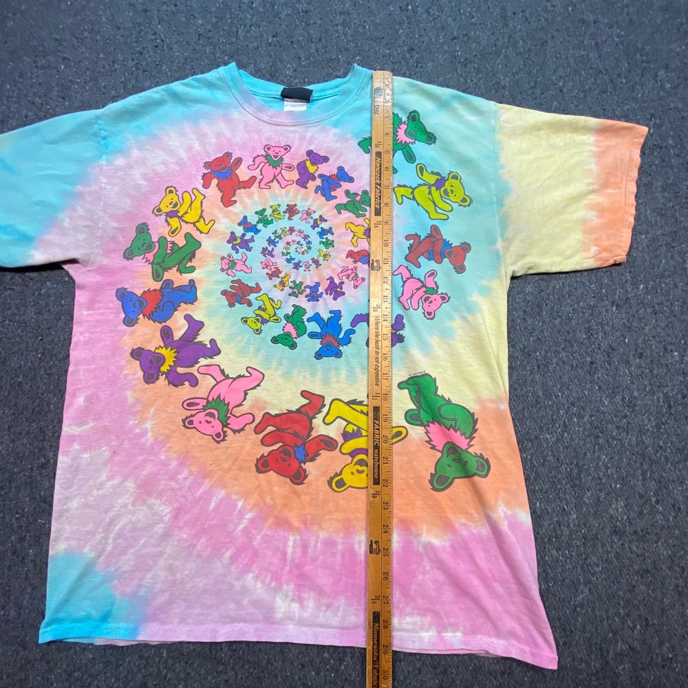 Liquid Blue Grateful Dead TShirt Sz XL Mens Multicolor Boho Dancing Bears Spiral - Picture 9 of 11